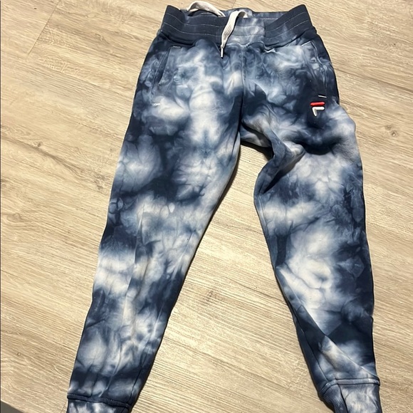 Fila Other - Fila Kids Navy and White Tie-Dye Joggers